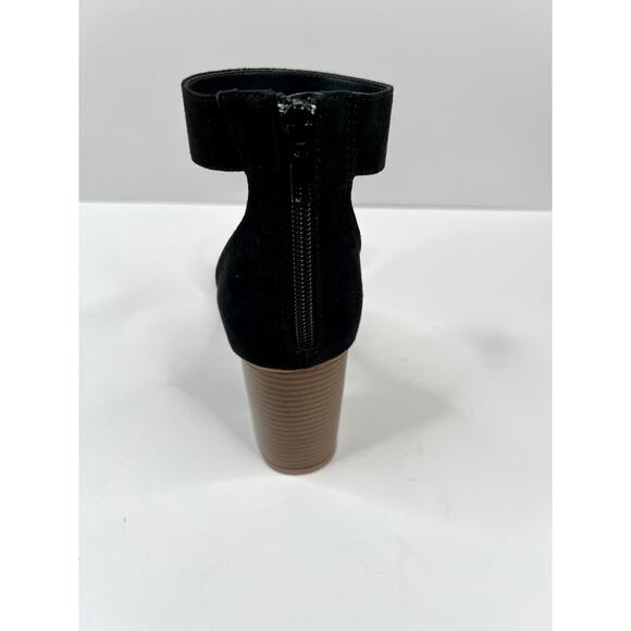 New Look Women's Size 9 Black Suede Ankle Strap 3" Block Heel - Picture 7 of 15